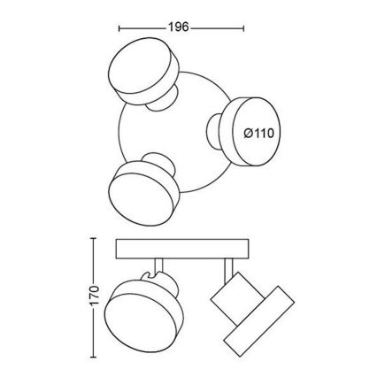 Philips - LED Спот 3xLED/4,5W/230V