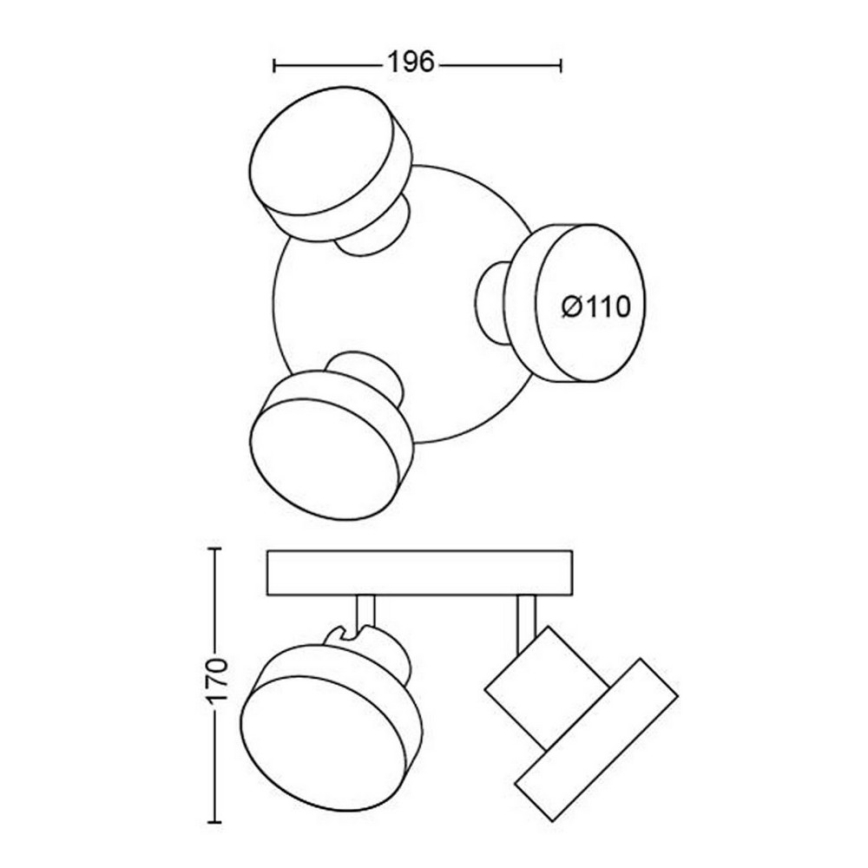 Philips - LED Спот 3xLED/4,5W/230V