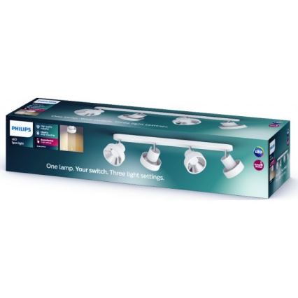 Philips 50604/31/P0 - LED Спот BUKKO 4xLED/4,3W/230V