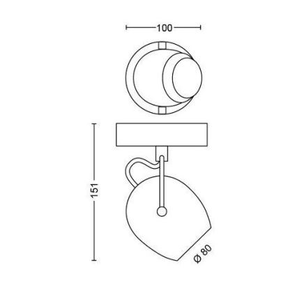 Philips 50611/31/P0 - LED Спот RIVANO LED/4,3W/230V