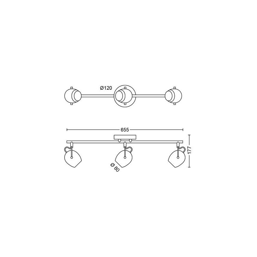 Philips - LED Спот 3xLED/4,5W/230V