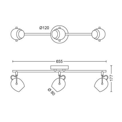 Philips 50613/31/P0 - LED Спот RIVANO 3xLED/4,3W/230V