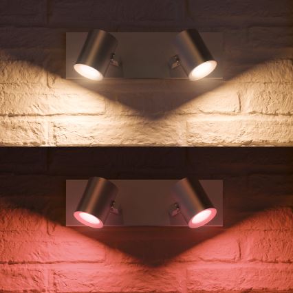 Philips - LED RGBW Димируем спот Hue ARGENA 2xGU10/5,7W/230V