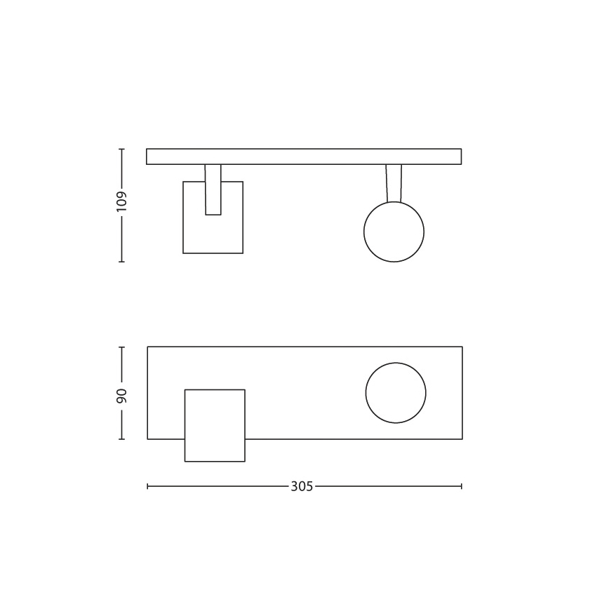 Philips - Точково осветително тяло 2xGU10/50W/230V