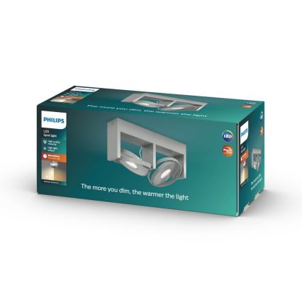 Philips 53152/48/P0 - LED Точково осветление, луна PARTICON 2xLED/4,5W/230V