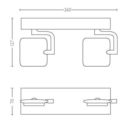 Philips 53192/48/P0 - LED Точково осветление, луна MILLENNIUM 2xLED/4,5W/230V