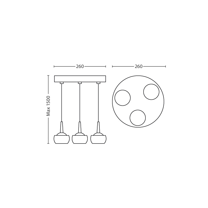 Philips 53223/11/16 - LED Висящ полилей CYPRESS 3xLED/3W/230V