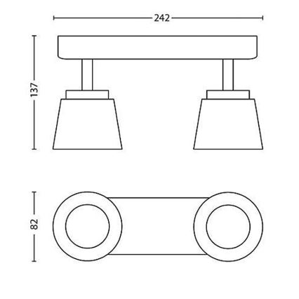 Philips - LED Спот 2xLED/4W/230V
