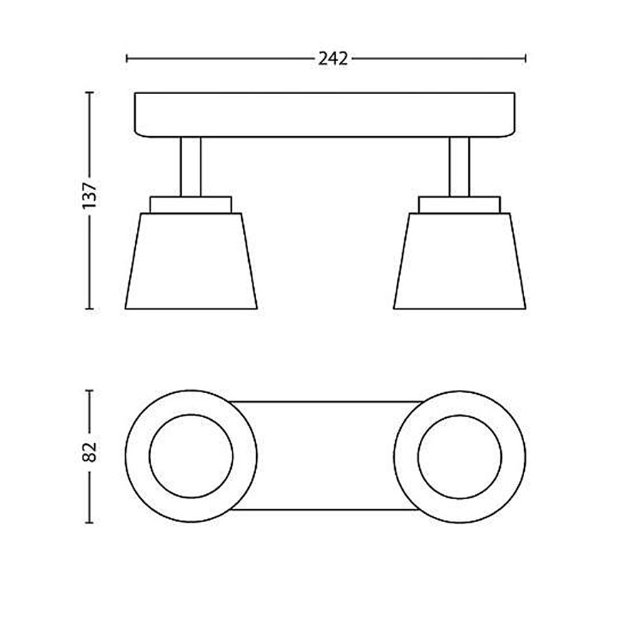 Philips - LED Спот 2xLED/4W/230V