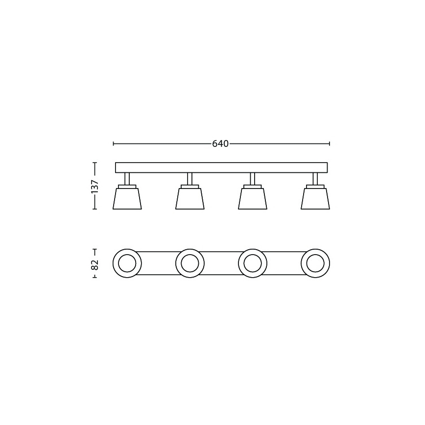 Philips - LED Спот 4xLED/4W/230V