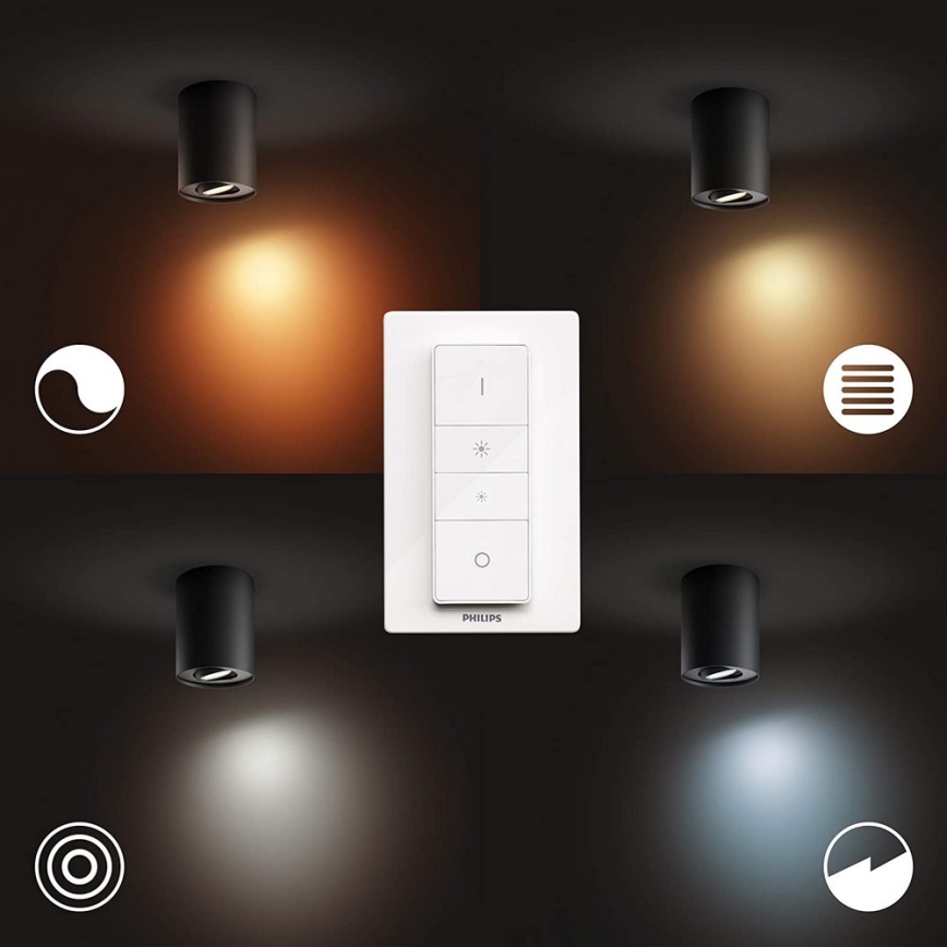 Philips - LED Димируем спот Hue PILLAR 1xGU10/5W/230V + дистанционно управление