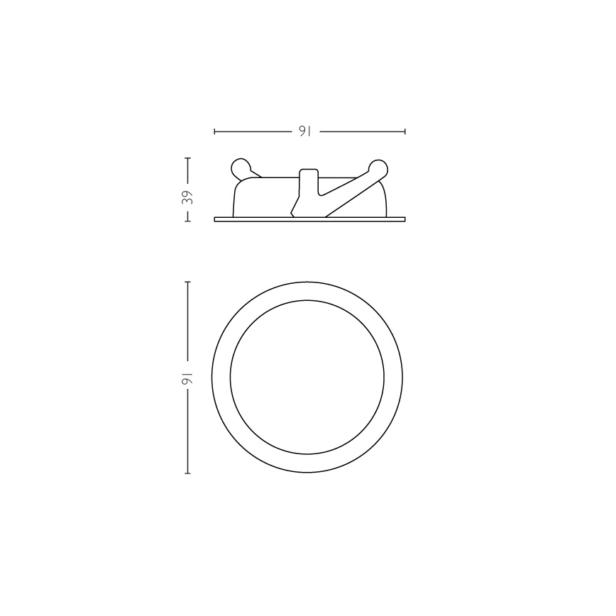 Philips - LED вградено осветително тяло за баня 1xLED/4,5W IP65