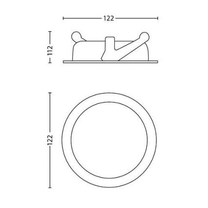 Philips - LED Димируема лампа за вграждане/4,5W/230V