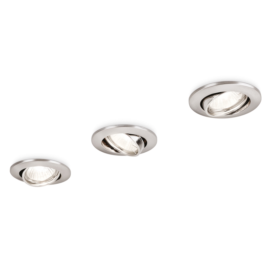 Philips 59243/17/E7 - К-кт 3x Лампа за вграждане 1xGU10/50W/230V