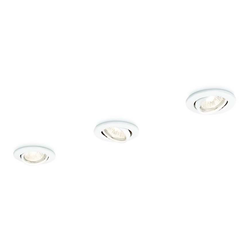 Philips 59243/31/E7 - К-кт 3x Лампа за вграждане ENIF 1xGU10/50W/230V