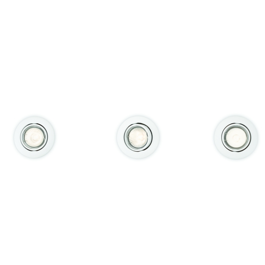 Philips 59243/31/E7 - К-кт 3x Лампа за вграждане ENIF 1xGU10/50W/230V