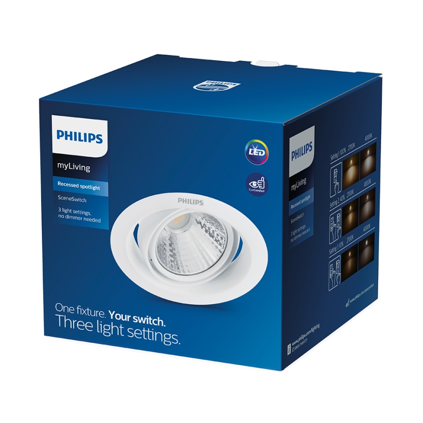 Philips - LED Димируема луничка SCENE SWITCH 1xLED/3W/230V 4000K