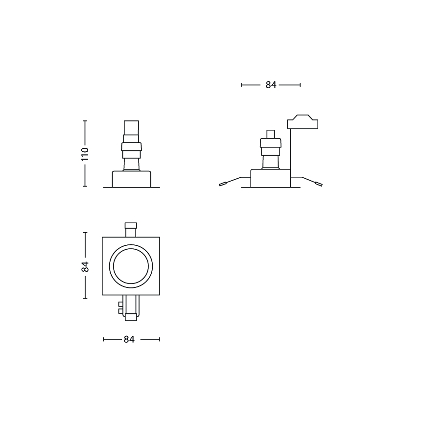Philips - К-кт 3x Лампа за вграждане в баня 3xGU10/35W/230V IP23
