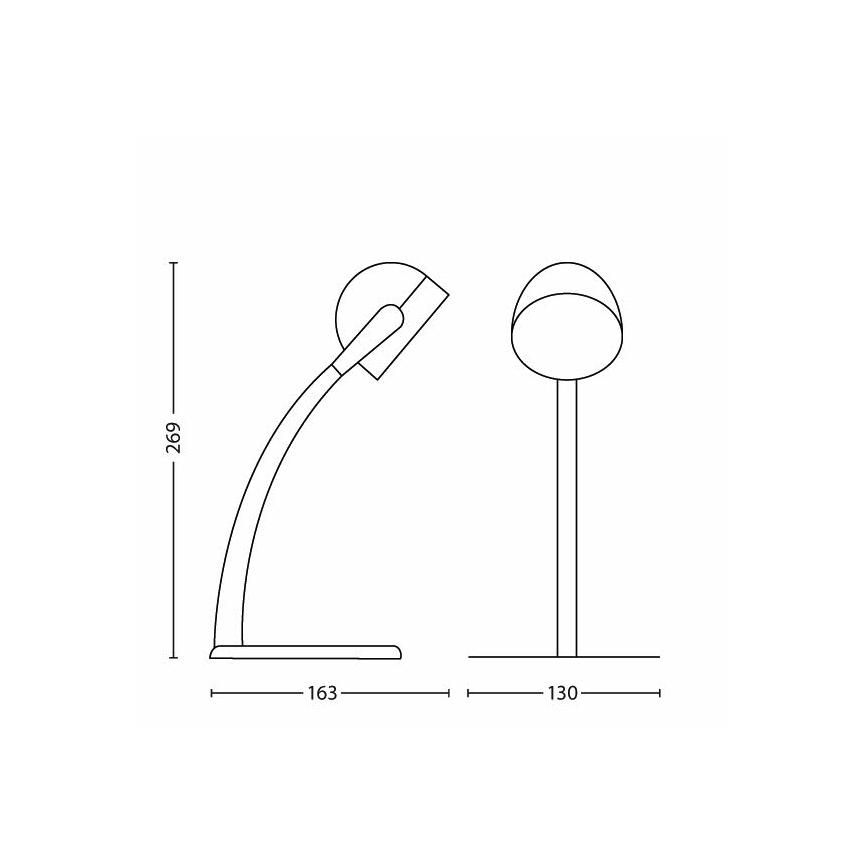 Philips 67413/31/16 - LED Настолна лампа MYLIVING DYNA 1xLED/3W/230V бяла