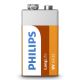 Philips 6F22L1B/10 - Батерия, цинков-хлорид 6F22 LONGLIFE 9V