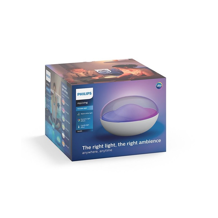 Philips 70104/31/P0 - LED Димируема портативна лампа CAMELLIA LED/3W