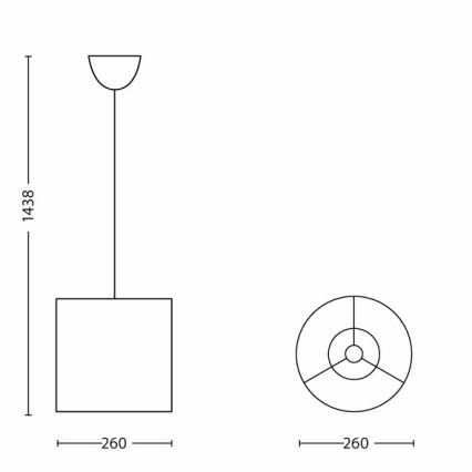 Philips - Детски Полилей 1xE27/23W/230V