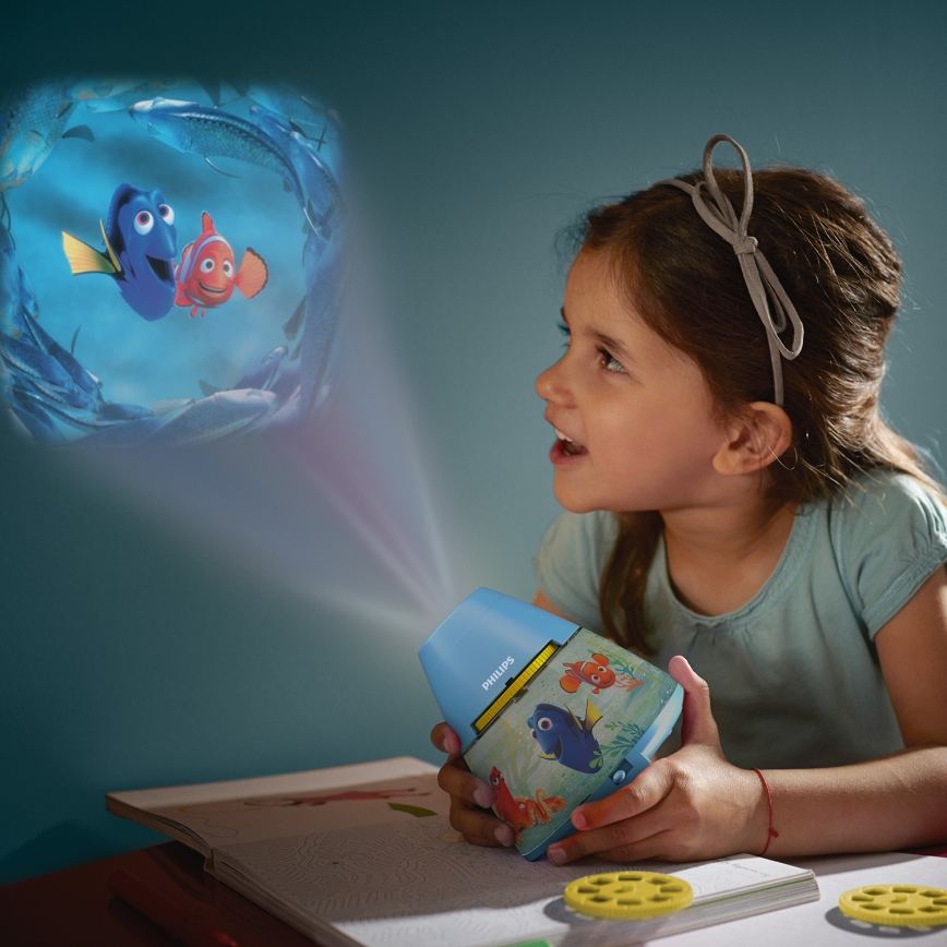 Philips 71769/90/16 - LED Детски Проектор DISNEY DORY LED/0,1W/3xAAA
