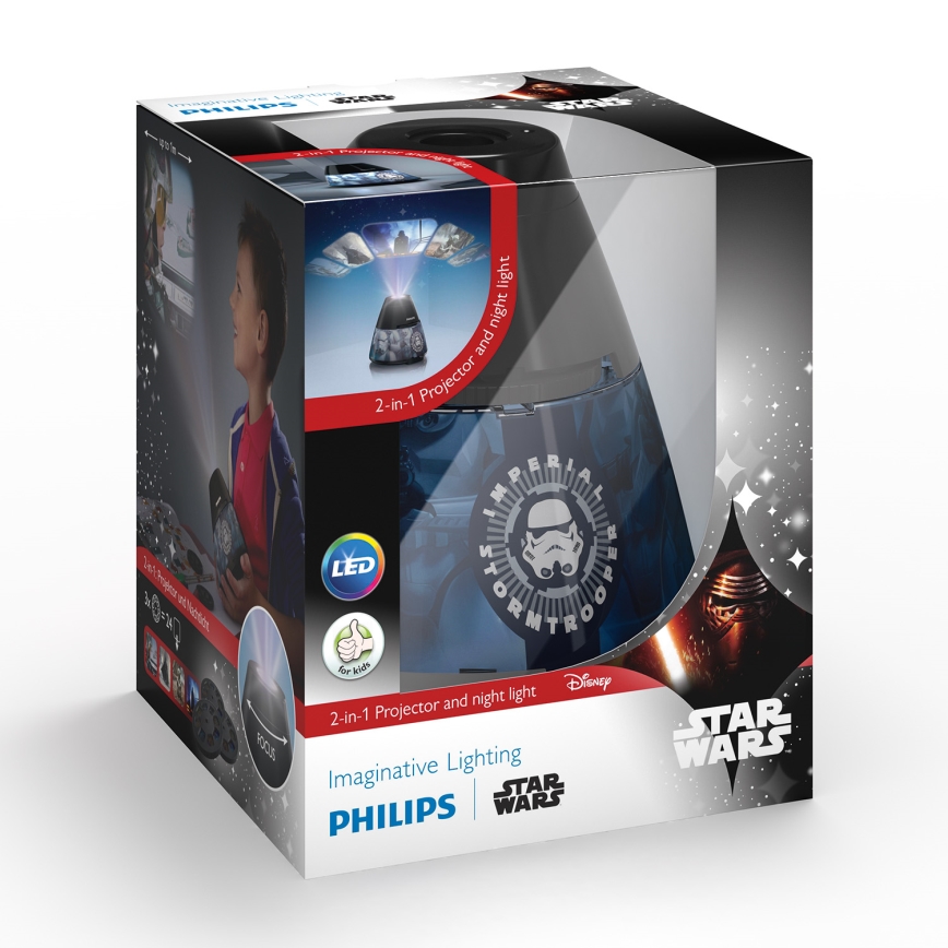 Philips 71769/99/16 - LED Детски Проектор DISNEY STAR WARS LED/0,1W/3xAA