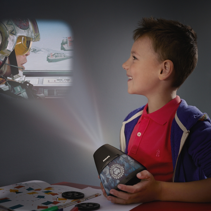 Philips 71769/99/16 - LED Детски Проектор DISNEY STAR WARS LED/0,1W/3xAA