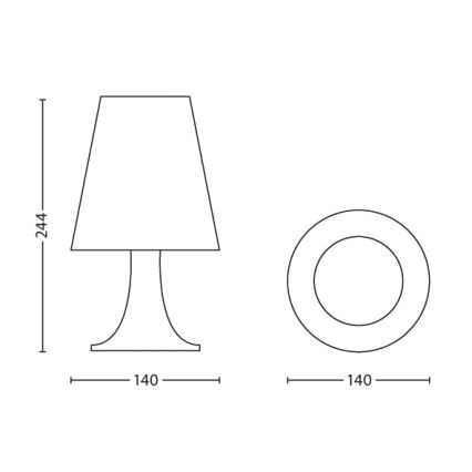 Philips - LED Детска Настолна лампа 1xLED/2,3W/230V