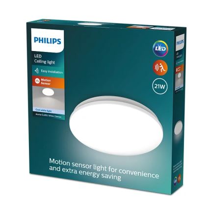 Philips - LED таванно осветително тяло с сензор ACUNA LED/21W/230V 4000K