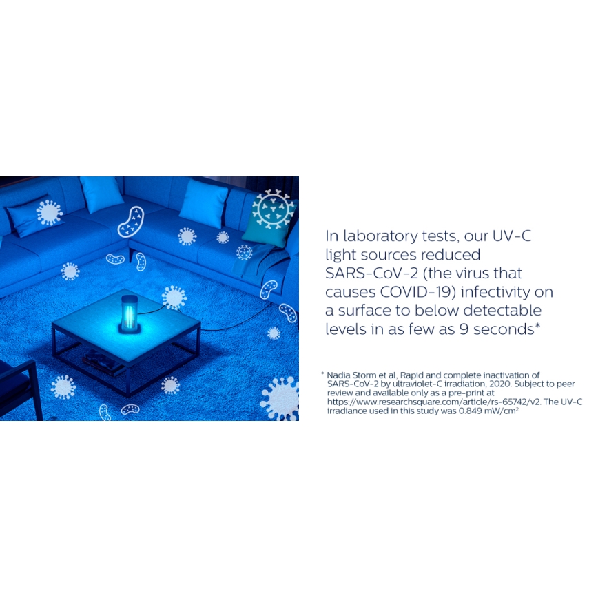Philips - Бактерицидна лампа за дезинфекция със сензор UV-C/24W/230V