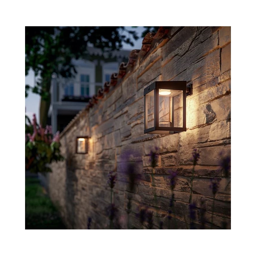 Philips - LED соларен стенен фенер с датчик за движение и здрач CAMILL LED/1,4W/3,7V 2000 mAh IP44