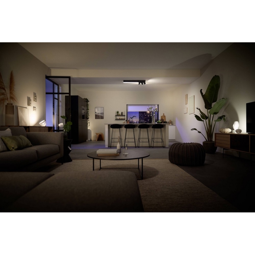 Philips - LED RGBW Регулируемо точково осветително тяло LED/25W/230V + 3xGU10/5,7W