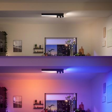 Philips - LED RGBW Регулируемо точково осветително тяло LED/25W/230V + 3xGU10/5,7W