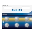 Philips CR2032P6/01B - 6 бр. Литиева бутонна батерия CR2032 MINICELLS 3V 240mAh