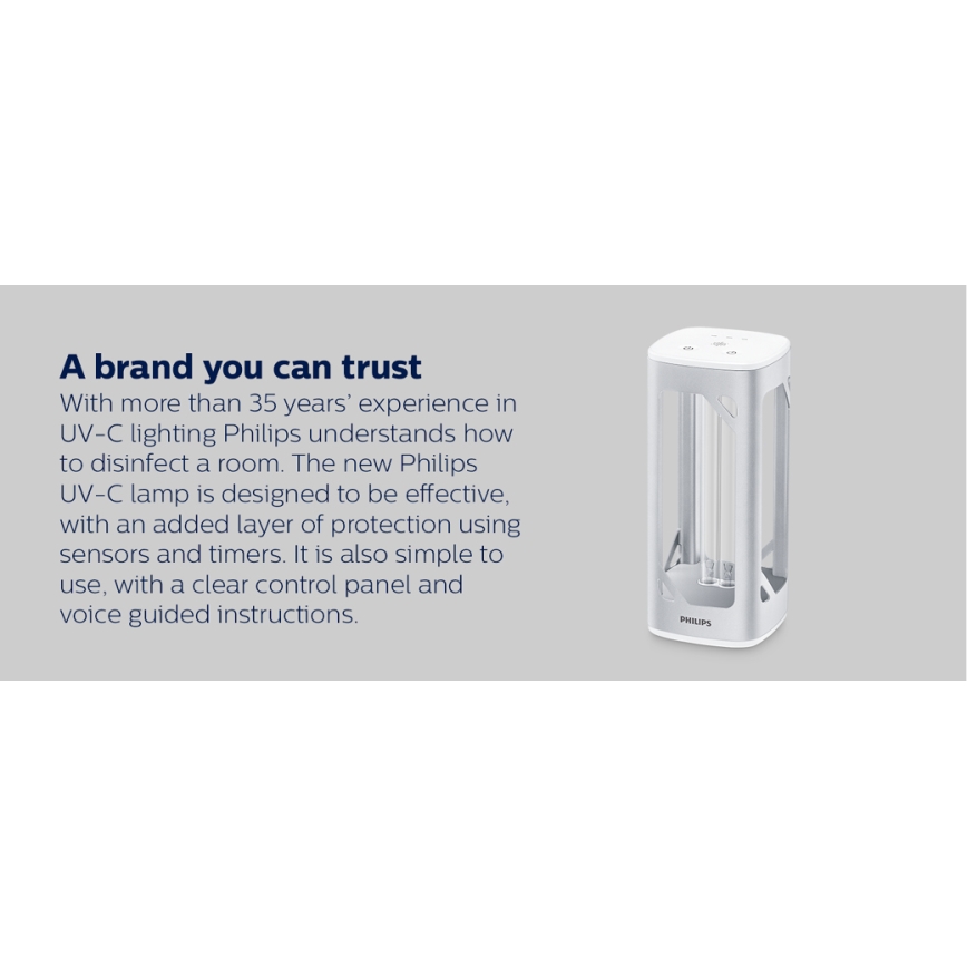 Philips - Дезинфекционна гeрмицидна лампа с UV-C сензор/24W/230V