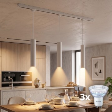 Philips - димируем LED полилей на кабел в системата за шини EASYLINK 3xGU10/7W/230V 1m бял
