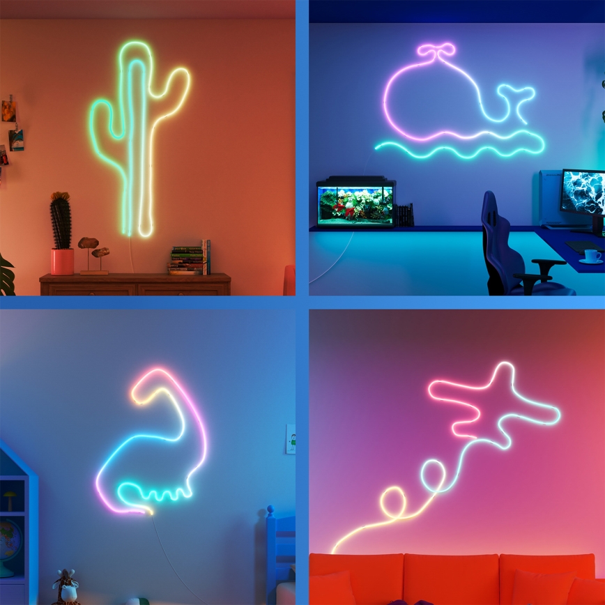 Philips - LED RGBIC димируема лента SMART NEON FLEX 10m LED/45W/230V 2700-6500K Wi-Fi