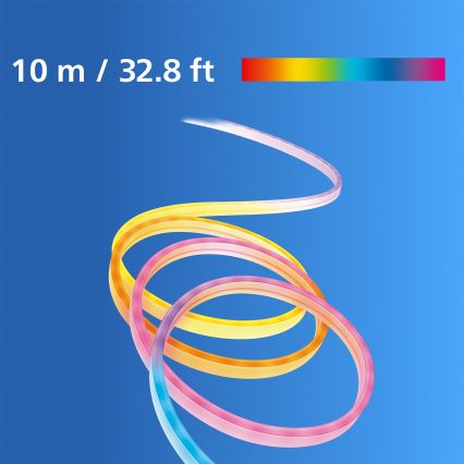 Philips - LED RGBIC димируема лента SMART NEON FLEX 10m LED/45W/230V 2700-6500K Wi-Fi