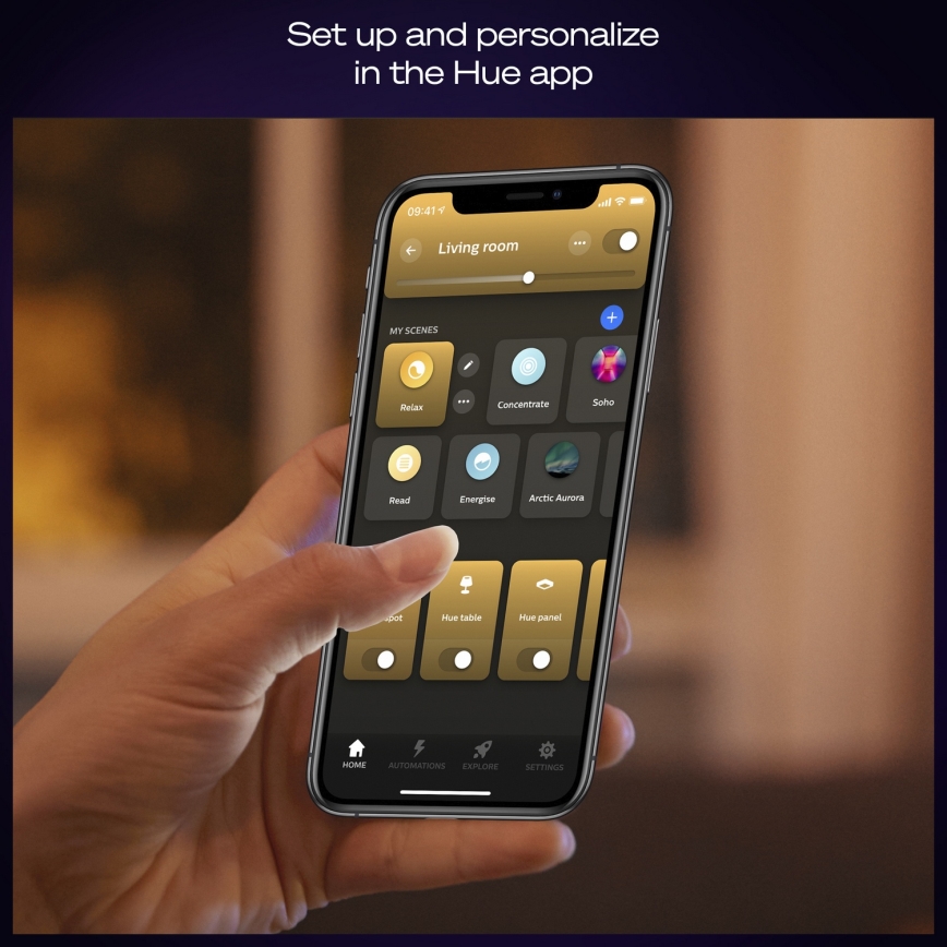 Philips - LED димируемо таванно осветително тяло Hue AURELLE LED/21W/230V 2200-6500K Ø 39,5 см бяло