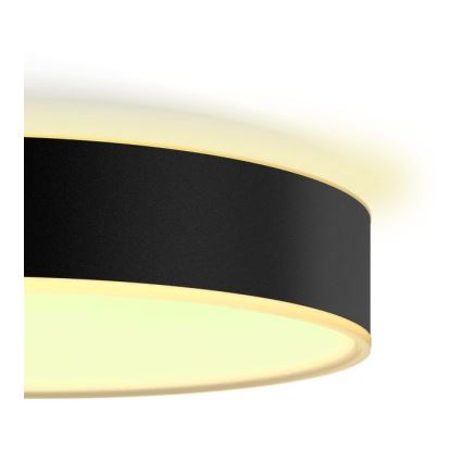 Philips - LED димируем таванен плафон Hue LED/33,5W/230V 2200-6500K диаметър 425 мм, черен + дистанционно управление