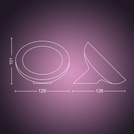 Philips - Димируема RGB LED настолна лампа Hue BLOOM LED/7,1W/230V