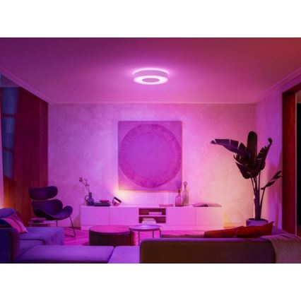 Philips - RGB LED димируемо таванно осветително тяло Hue INFUSE LED/52,5W/230V 2000-6500K Ø 425 mm бяло