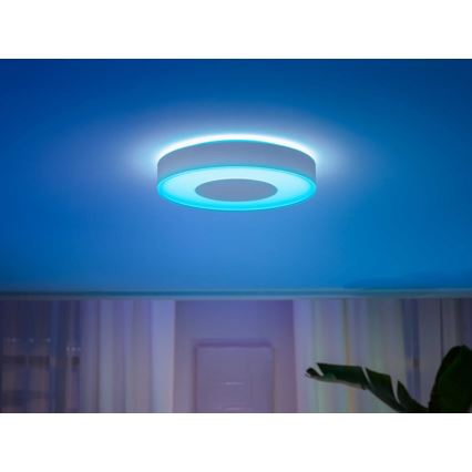 Philips - RGB LED димируемо таванно осветително тяло Hue INFUSE LED/52,5W/230V 2000-6500K Ø 425 mm бяло