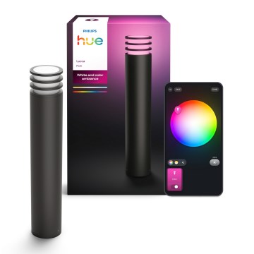 Philips - димируема RGB LED външна лампа Hue LUCCA 1xE27/8,1W/230V 77 cm 1000-20000K IP44