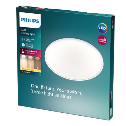 Philips - Димируемо LED таванно осветително тяло CLEAR LED/18W/230V 2700K