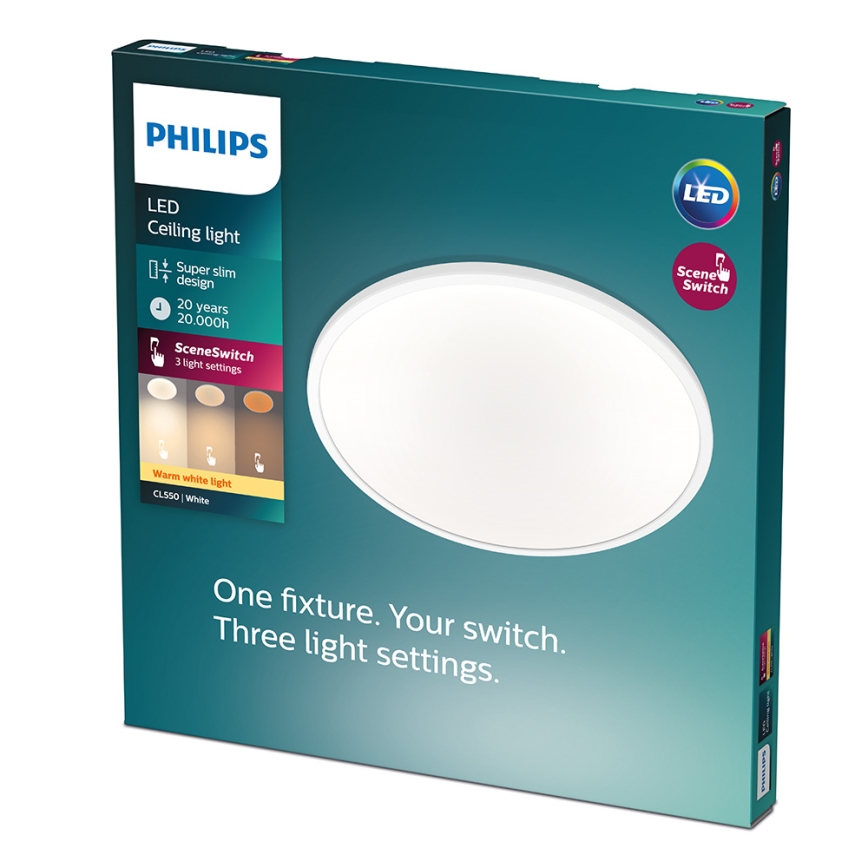 Philips - Димируемо LED таванно осветително тяло CLEAR LED/18W/230V 2700K