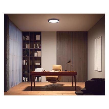 Philips - LED димируемо таванно осветително тяло Hue AURELLE LED/21W/230V 2200-6500K Ø 39,5 см черно