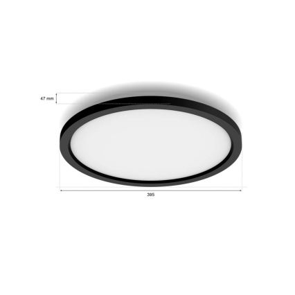 Philips - LED димируемо таванно осветително тяло Hue AURELLE LED/21W/230V 2200-6500K Ø 39,5 см черно
